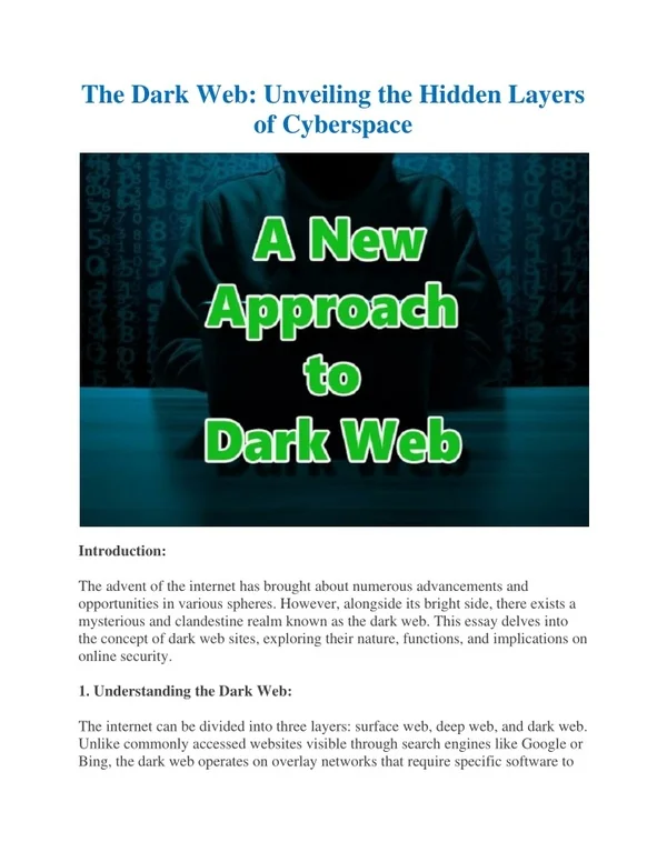 how to find dark web