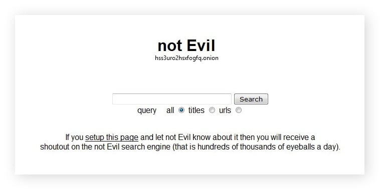 the dark web search engine